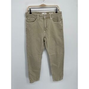 Mango Ben Jeans‎ Men's 32 Beige Denim Stretch Mid-Rise Tapered Fit Zip Fly NWT